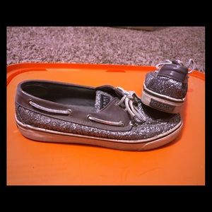 Sparkly sperry topsider boat shoes